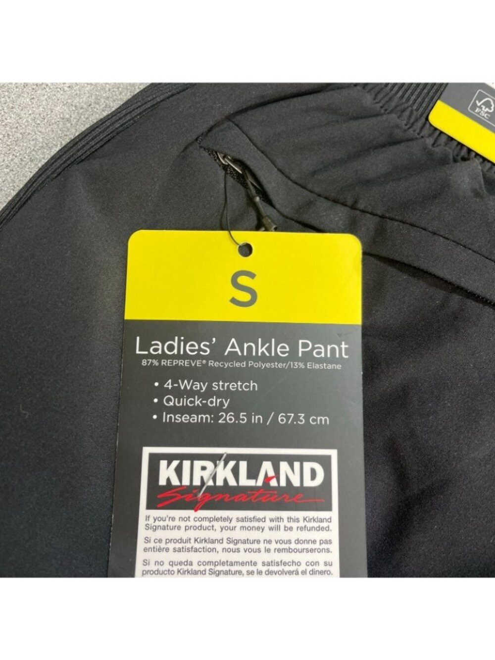 NWT Kirkland Signature Women's S Ankle Pant Black PullOn Stretch B1712 - Picture 10 of 16